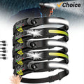 Sensor-Stirnlampe USB Aufladbar XPE+COB LED Wasserdicht Camping Angeln Outdoor Smart