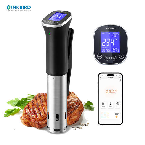 INKBIRD ISV-300W 1000W WiFi Sous Vide IPX7 Slow Cooking Alarm Timer Smart Präzisionskocher