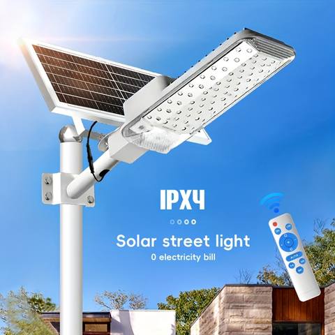 Solar-Straßenlampe 500W LED Sicherheitsleuchte Fernbedienung Flutlicht Garten Hof Garage