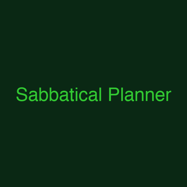 Sabbatical Planner