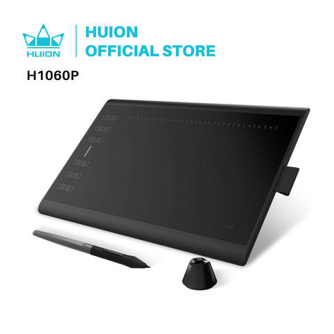 HUION Inspiroy H1060P Grafik-Zeichentablett 8192 Druckstufen Batterieloser Stift 12 Heißtasten