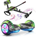 Hoverboard mit Sitz Go-Kart Set Bluetooth LED Verstellbarer Rahmen Kinder Smart Elektrisch