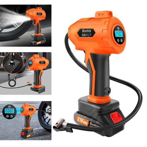 BRIEFNESS 21V Kabellos Luftkompressor Digital Display LED Licht Tragbare Reifenpumpe Auto LKW Smart Elektrisch