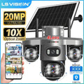 LS VISION V380 Pro Smart 4G Solar Kamera 20MP 4 Objektive 3 Bildschirme 10X Optischer Zoom PTZ Außen Smart