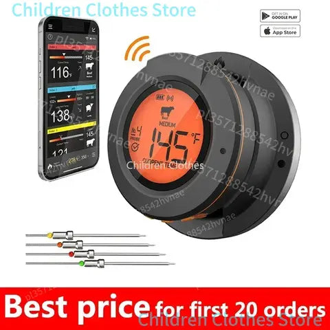 Outdoor Digital Bluetooth Dome Cooking Fleischthermometer BBQ Holzkohlegrill Ofenraucher