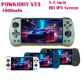 Powkiddy X55 5.5 Zoll HD WiFi Handheld Spielkonsole RK3566 Open-Source Emulatoren Retro