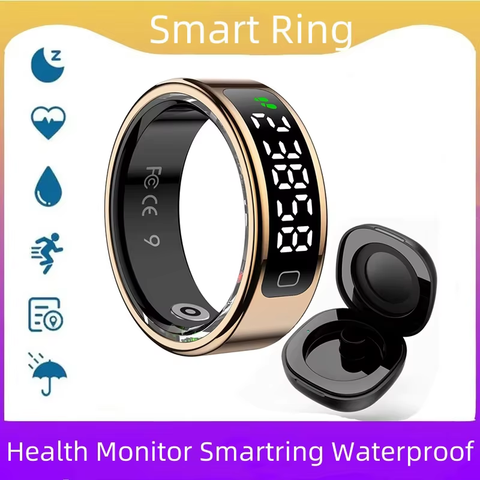 R11C Smart Ring LED Display Herzfrequenz Schlaf Monitor Wasserdicht Gesundheit Smartring Android iOS Men Women