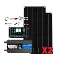 SOECOPO 7000W komplettes Sonnensystem-Set 2x800W Panels 12V 220V Wechselrichter 100A Controller Zuhause Camping netzunabhängig
