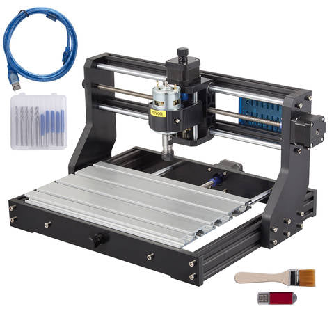 VEVOR CNC 3018 DIY Graviermaschine 300x180mm 3-Achse Mini Lasergravierer GRBL Offline Controller Smart