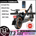 TODIMART E-Scooter ABE-Straßenzulassung 350W 500W Peak 36V 7.8Ah 8.5 Zoll Faltbar Smart App-Steuerung