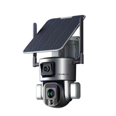 LS VISION 4K 8MP Dual Objektiv Solar Kamera 20X Zoom 4G SIM WiFi Humanoid Tracking Farbe Nachtsicht Smart