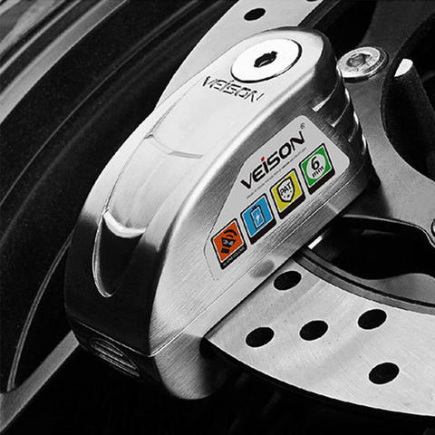 Fahrrad Alarmschloss 130dB Diebstahlschutz Wasserdicht Motorrad Scheibenbremsschloss Smart Steuerbarer Alarm