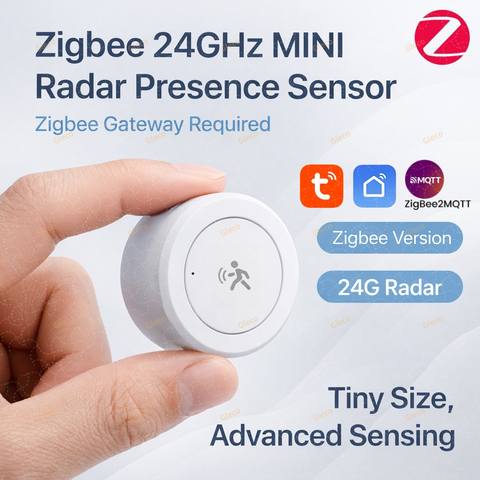 Zigbee 24GHz mmWave Anwesenheitssensor Mikrowellen Radar Bewegungsmelder Zigbee2MQTT TUYA APP