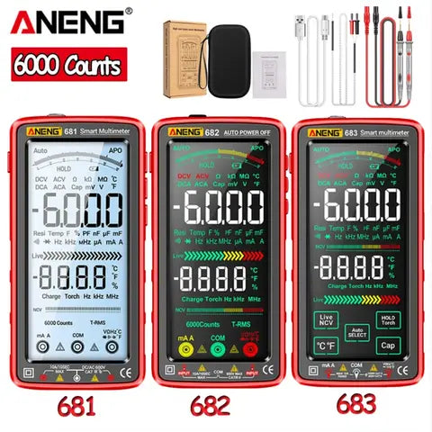 ANENG 681 682 683 Pro 6000 Count Spannungsprüfer Strommesser Wiederaufladbar Digitalmultimeter