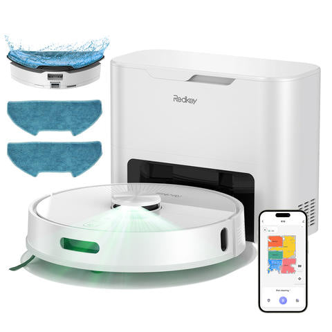 Redkey R10 LiDAR-Navigation APP-Steuerung 4000PA Saugkraft Smart Home Wischfunktion Boden- und Teppichreinigung