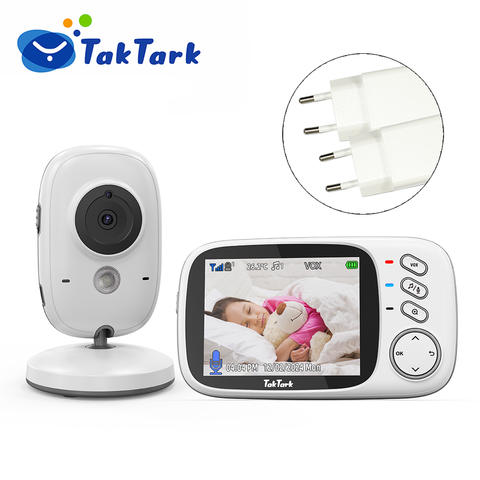TakTark 3.2 Zoll Wireless Babyphone Schlaflieder Nachtsicht Gegensprechanlage Temperatur Babysitter