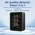 Tuya WiFi 5-in-1 CO2 Formaldehyd PM2.5 TVOC Temperatur Luftfeuchtigkeit Monitor
