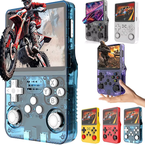 R36S Retro Handheld Spielkonsole 3.5 Zoll IPS Linux Open Source Tragbar Gaming Player Smart