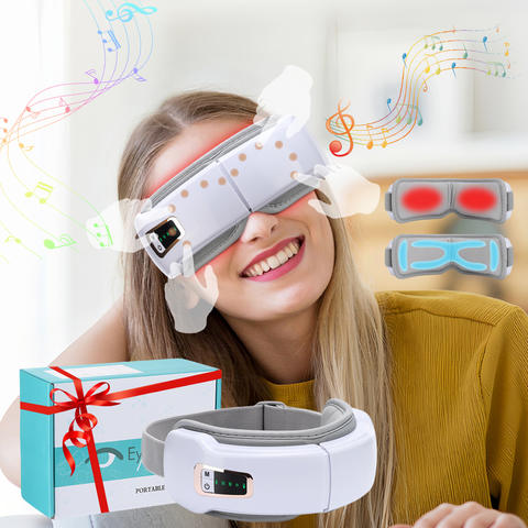 Faltbar Augenmassage Bluetooth Wärmekompresse Luftkissen Augenpflege Müdigkeit Trockene Augen Schlaf