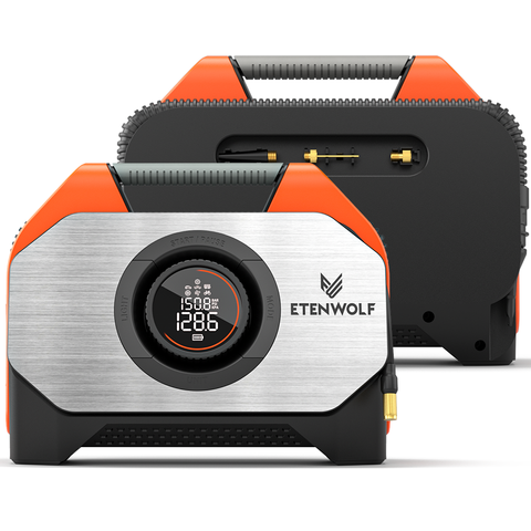 ETENWOLF VORTEX S6 Luftkompressor Doppelzylinder 100% Arbeitszyklus 19200mAh Auto Reifenfüller Luftpumpe Akku Smart