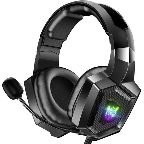 ONIKUMA K8 Gaming-Kopfhörer HD-Mikrofon RGB-Licht Surround-Sound Over-Ear Kabel PC Xbox