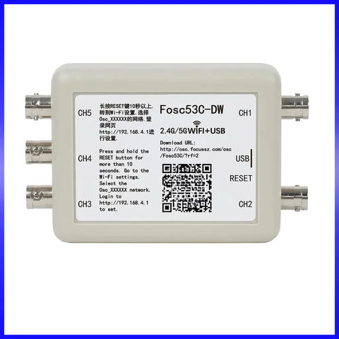 Fosc53C Dualband WiFi USB Oszilloskop 5 Kanal Synchron Signaldetektionsgerät Wartung Reparatur