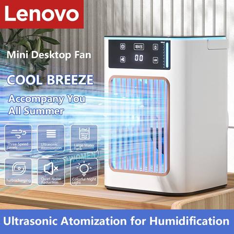 Lenovo USB Luftkühler Doppel-Nebelsprüh Luftbefeuchter Wassertank Eisbox Schlafzimmer