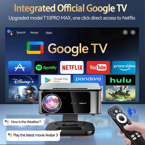 HORLAT 2026 Smart Projektor 4K 45000 Lumen Laser TOF Android 11 WiFi 6 Full HD Tageslicht Heimkino Smart
