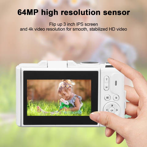Retro Digitalkamera Kompakt Bildstabilisierung 18x Zoom 3-Zoll-Screen Autofokus UHD 4K Reise