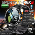 Militärische Outdoor Smartwatch Dualfrequenz GPS Kompass IP68 Sportfunktionen Herren