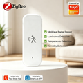Tuya Zigbee 3.0 4-in-1 Mikrowellen-Bewegungssensor Umgebungslicht Temperatur Feuchtigkeitsdetektor