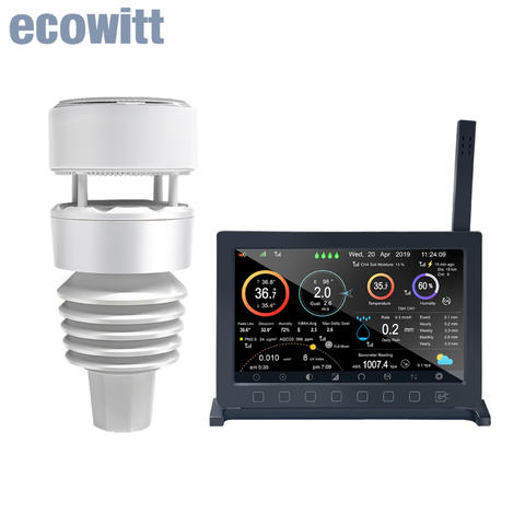 Ecowitt HP2564 Wittboy Pro Wetterstation TFT Konsole WS90 Solar Außensensor WiFi Smart