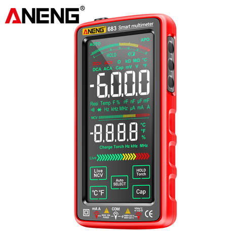 ANENG 683 Smart Multimeter Wiederaufladbar Touchscreen 6000 Counts AC/DC Spannungsprüfer