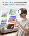 Nintendo Switch 2 VR Headset 3D Brille Virtuelle Realität NS VR Immersiv Kopfband Verstellbare Linse