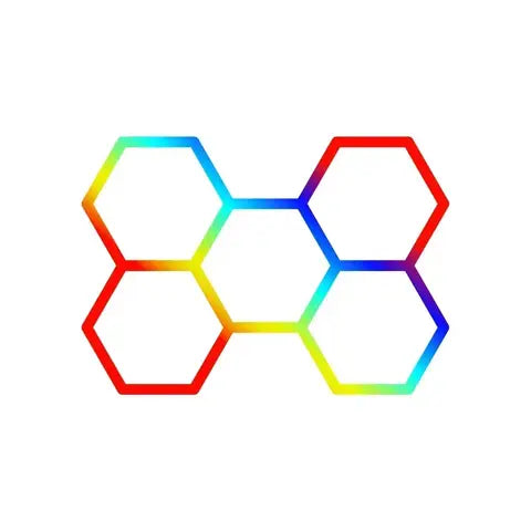 RGB Hexagon LED Garagenleuchte Wabenförmig Deckenlampe App-Steuerung Gaming-Raum Fitness Ambiente Smart