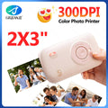 Tragbarer Farbfotodrucker Mini 300dpi Bluetooth DIY 2x3 Zoll Papiere Foto Arbeit