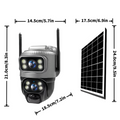 Dual-Objektiv 8MP Solar IP-Kamera Outdoor IP66 CCTV Nachtsicht Zwei-Wege-Audio Mobile Tracking 4G V380 Pro