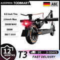 TODIMART T3ZX ABE Straßenzulassung E-Scooter 350W 36V 30-35km App 8.5 Zoll City Elektroroller Erwachsene