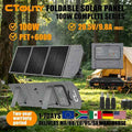 CTOLITY SP100 100W Faltbares Solarpanel PD-Box Tragbar Camping Wohnmobil Notfälle