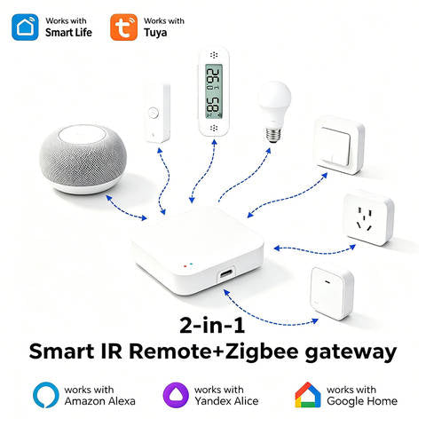 Tuya Zigbee 3.0 Gateway IR-Fernbedienungs-Hub WiFi Mesh Alexa Google Home