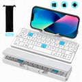 Tragbar Kabellos Klapp Tastatur iPad iPhone Mac Telefonhalter Wiederaufladbar Ultradünn Bluetooth