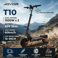 JOYOR T10 2026 E-Scooter NFC 1000W×2 Dualmotor 60V18Ah Offroad Hydraulisch 10-Zoll Faltbar Smart