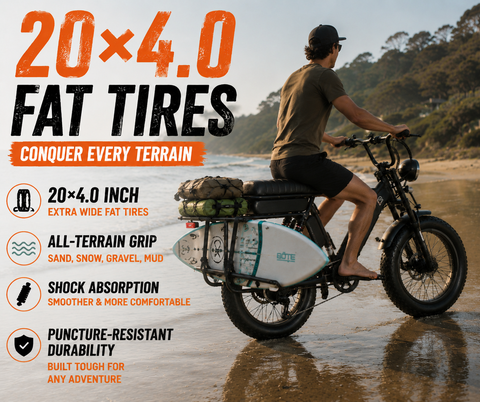 YANGOR E-Bike 750W 48V 35Ah Dual-Akku Fat Tire 45km/h All-Terrain Offroad Elektrofahrrad Smart