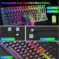 T87 Kabelloses Tastatur-Maus-Set RGB 2,4G Wiederaufladbar 2400DPI Gaming Maus Mauspad Combo