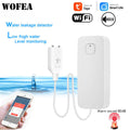 Tuya Smart Flut Leckage Sensor WiFi Wasser Überlauf Niveau Detektor Sound Alarm System