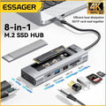 Essager 8-in-1 USB Hub Disk Speicher HDMI Laptop Dockstation für MacBook Pro Air M1 M2