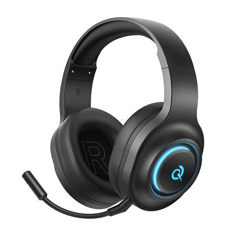 QCY Heroad V200 Over-Ear Bluetooth 6.0 50mm Treiber 7.1 Surround Sound RGB Gaming-Headset Mikrofon
