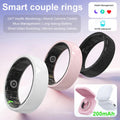 Smart Couple Ring Bluetooth mehrere Sportmodi Schrittzähler Herzfrequenz Schlaf 5ATM Wasserdicht Fitness Partner Ring