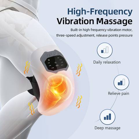 Kabellos Elektrisch Heizung Knie Massage Pad Rotlicht Therapie Airbag Heiße Kompresse Vibration