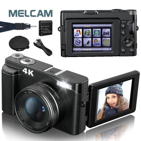 4K-Digitalkamera Autofokus Anti-Shake 48MP Vlogging 3 Zoll 180° Flip-Screen